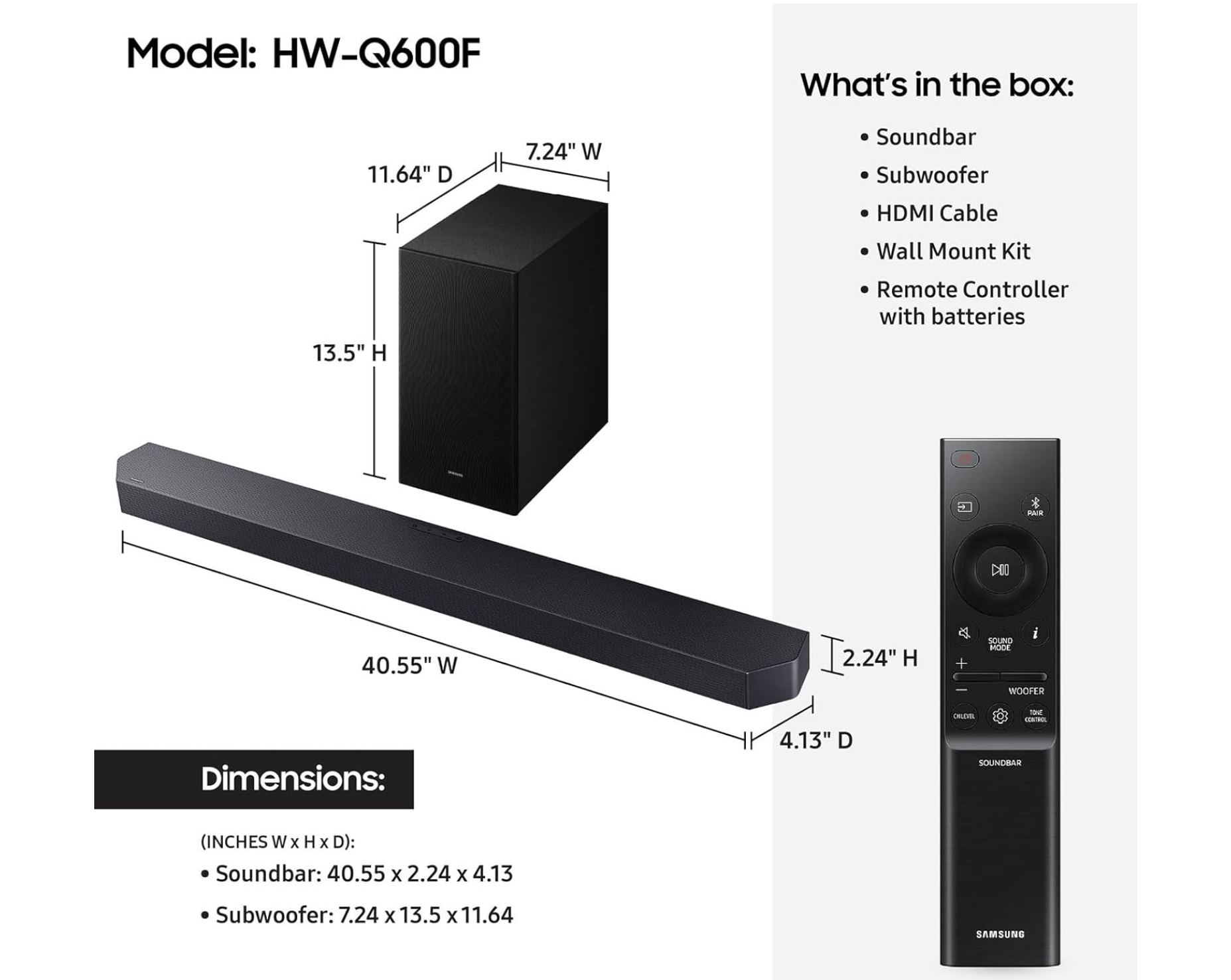 (NEW) Samsung HW-Q600F 3.1.2 Soundsystem - Gallery 4