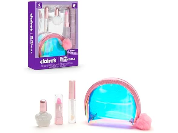 Claire s Glam Essentials Kids Makeup Kit 4 Piece