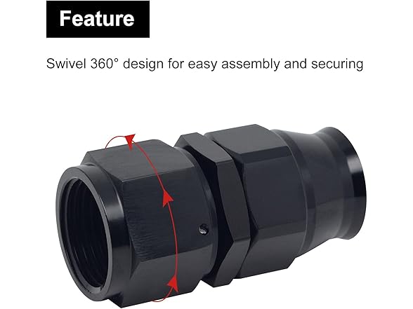 VehiMata 3AN PTFE Hose End Fitting 2pc