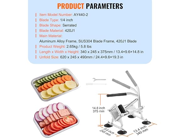 VEVOR Commercial Vegetable Slicer