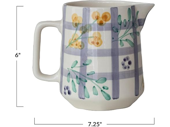 Creative Co-Op 32 oz Stoneware Pitcher 