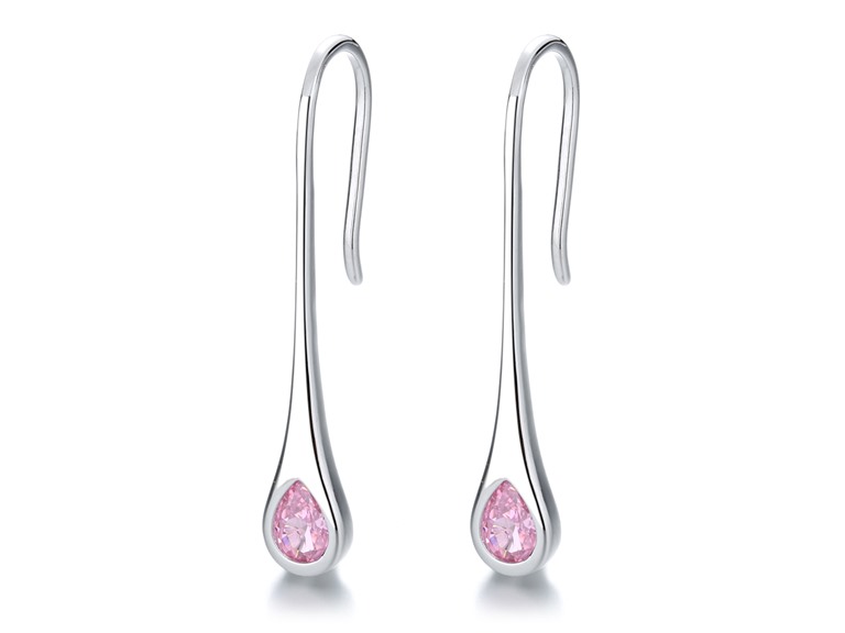 AAA IGT-DAAS-DEBS5801-P Sterling Silver Threader Earrings Pink