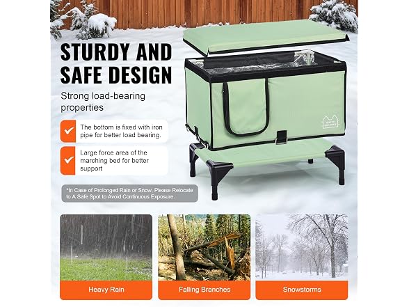 VEVOR Elevated Heated Cuboid Cat House
