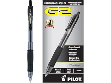 $8.99 Pilot G2 Rolling Ball Gel Pens, Fine Point, Black Ink dealfomo