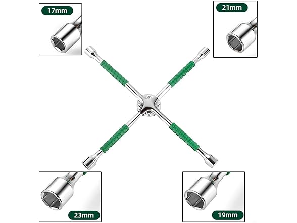 Heavy Duty 4 way Lug Wrench