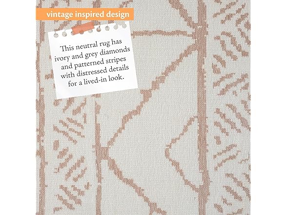 Indigo Ink Washable Area Rug, 6'x9'