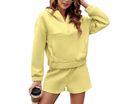 Fkeep Women Piece Sweatsuit Outfits Half Zip Set