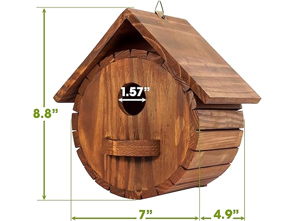 Set of 2 MIXUMON Bird Houses for Outside