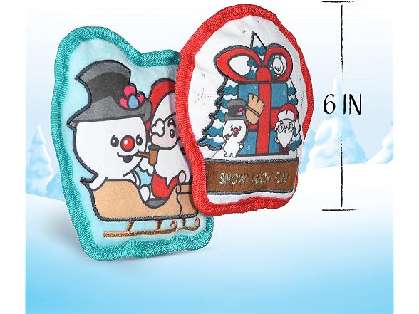 Frosty the Snowman Dog Toys 2pc