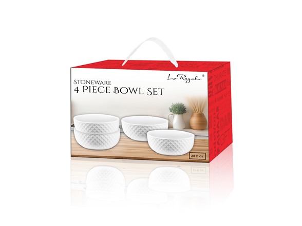 Le Regalo 4 Piece Stoneware Bowl Set
