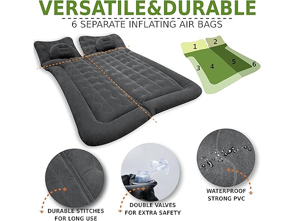 Zone Tech TA0006 Car Trunk Inflatable Air Mattress