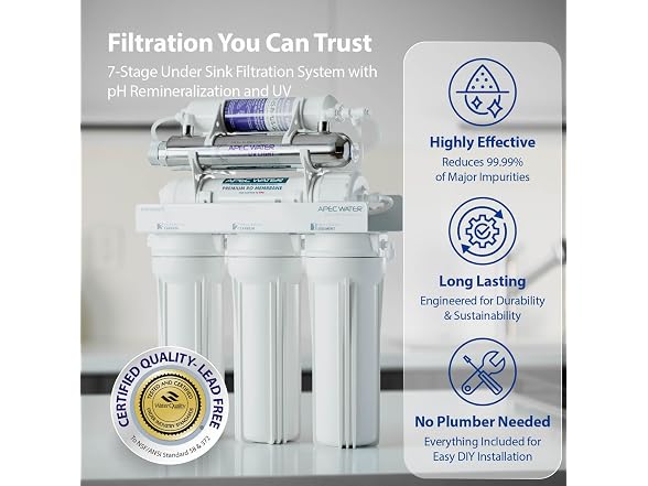 APEC Water WQA 7-Stage Drinking Water Filter System