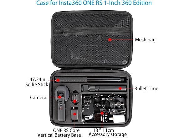 PellKing Carrying Case Hard Shell Bag for Insta360