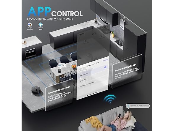 SHELIKI Robot Vacuum and Mop Combo