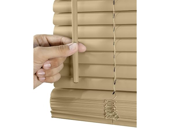 CHICOLOGY Mini Blinds for Indoor 46"W x 48"H, Cappuccino