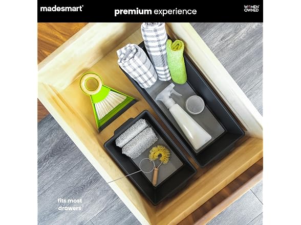 madesmart Small Deep Storage Bin,Carbon