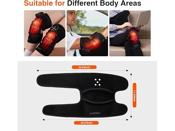 AUDODO Red Light Cordless Knee Massager