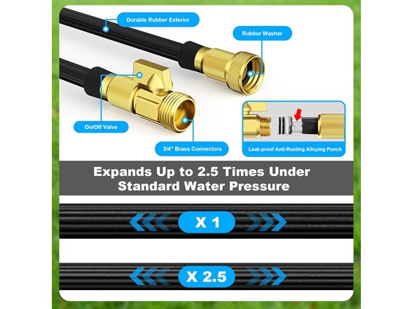 NEWESY 100FT Expandable Garden Hose with Nozzle BLACK