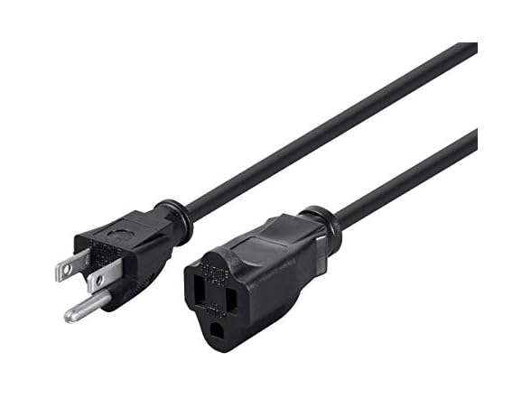 Monoprice 6FT 16AWG Power Extension Cord Cable