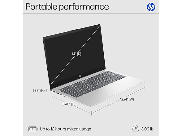 HP 14" HD Touchscreen Display Laptop