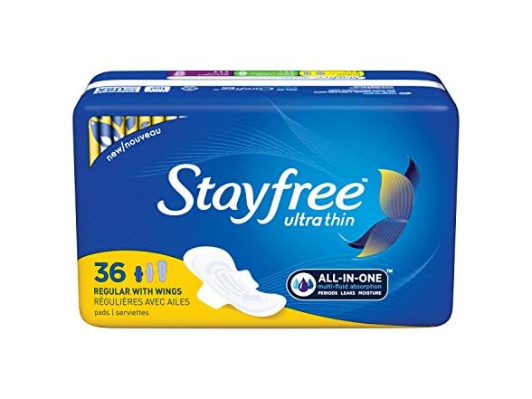 Stayfree Ultra Thin Regular Pads Wings 36ct