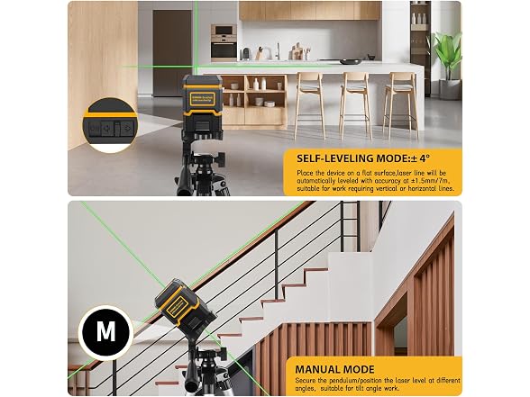 Laser-Level-with-Tripod, Green Cross