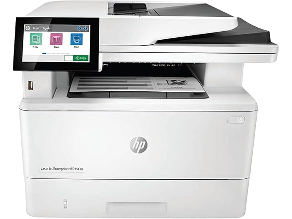 HP LaserJet Enterprise MFP M430f Monochrome All-in-One Printer with Built-in Ethernet & 2-Sided Printing (3PZ55A),White, Large (Open Box)