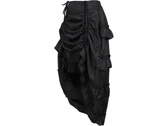 Zhitunemi Women (3XL) Steampunk Ruffle Low Skirt