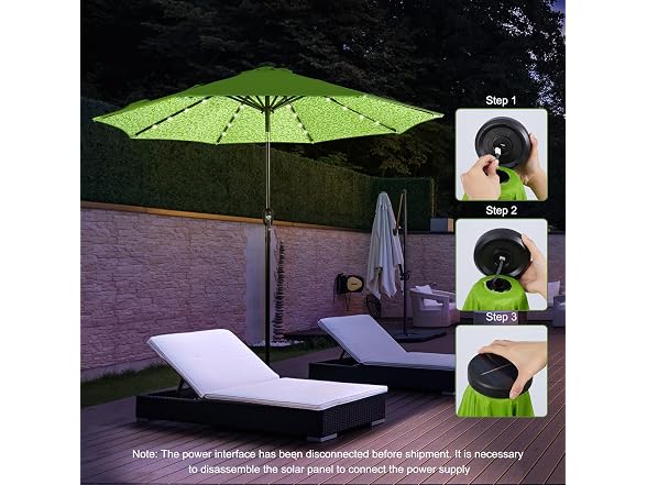 Backyard Expressions 9FT Solar Patio Meadow Green