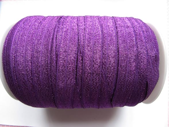 YYCRAFT 24 yards Glitter Fold Over Elastic