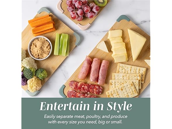 COOK WITH COLOR Non-Slip Cutting Board Set