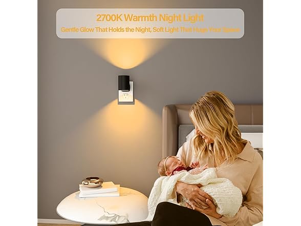 2 Pack LED Wall Plug in Night Lights