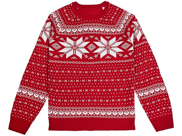 Blueberry Pet AdultSnowflake Ugly Christmas Sweater