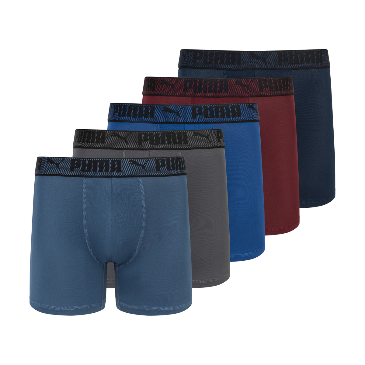 PUMA Men's 5-Pack Training Fit Boxer Briefs - Gallery 5