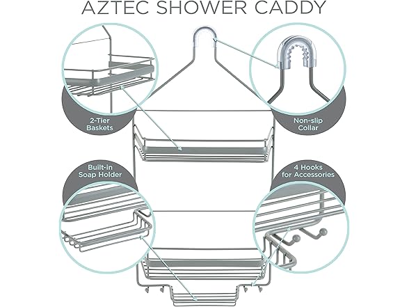 Bath Bliss Regency Hanging Shower Caddy