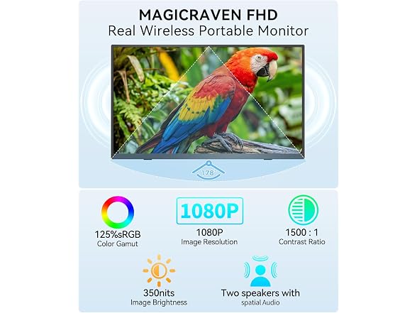 MAGICRAVEN 15.6in Wireless Monitor