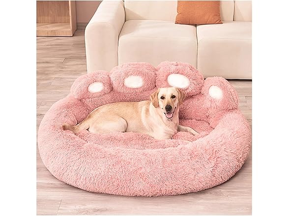 MUSM Fluffy Plush Dog Bed