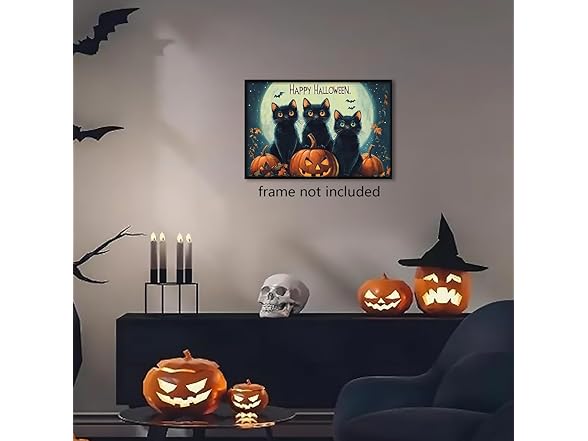 Primitive Happy Halloween Canvas Wall