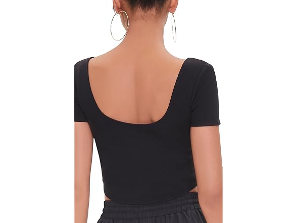 Forever 21 Ribbed Inverted-seam Crop Top