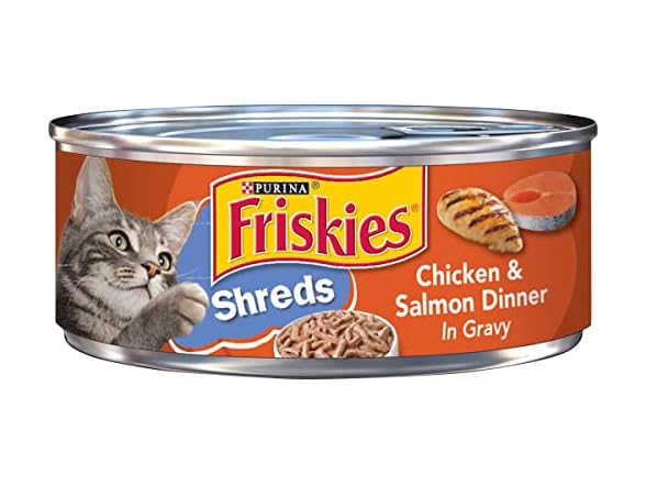 Friskies Shredded Chicken and Salmon in Gravy, 5.5