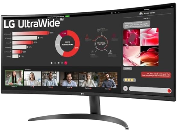LG 34" WQHD Curved Monitor | 34WR50QK-B