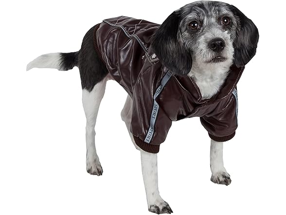 Pet Life ® Wuff-Rider Suede Dog Coat