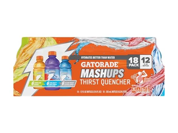 18PK Gatorade Thirst Quencher, Mashups Variety Pack