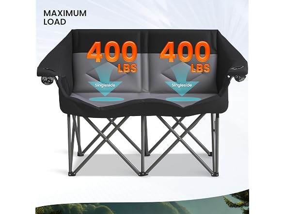 Suptinwear Foldable Double Camping Chair