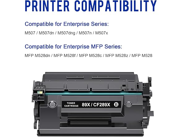 Valinkso CF289X 89X 89A Black Toner Cart