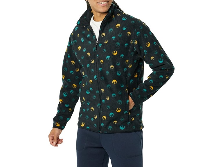 Amazon Essentials Disney Marvel Star Wars Mens Polar Fleece Full Zip Mock Jacket