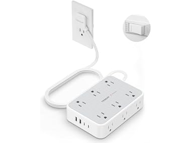 $22.99, Was $29.99, 23% Off! TESSAN 10ft Cord Power Strip (12 Outlets, 4 USB) dealfomo