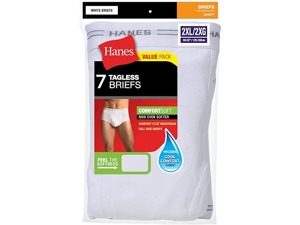 Hanes Men (3XL) FreshIQ ComfortSoft Comfort Briefs