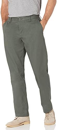 Amazon Essentials Men's Classic-Fit Wrinkle-Resistant Flat-Front Chino Pant (Available in Big & Tall), Dark Olive, 35W x 32L