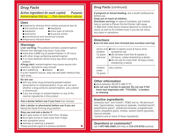 Tylenol Extra Strength, 100ct